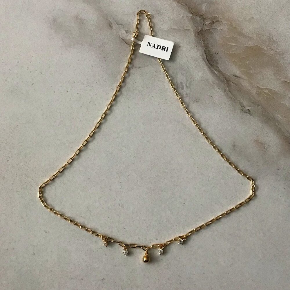 NWT | AJOA by Nadri | Necklace | Lala Ball Station Chain Link | 14-16 inches